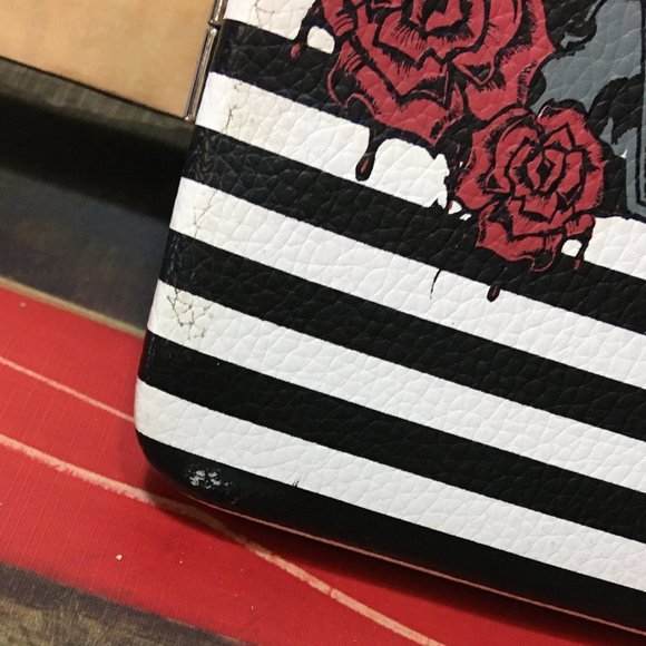 SONS OF ANARCHY CLUTCH WALLET ACCESSORY CLASP CLOSURE BAG ROSES REEPER KISSLOCK - Picture 3 of 8